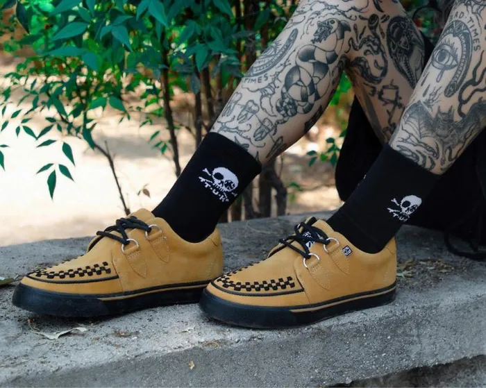 TUK Shoes Sneakers Men Mustard Suede Creeper Sneaker TUK Shoes Sneakers Men Mustard Suede Creeper Sneaker