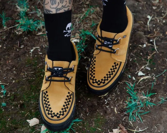 TUK Shoes Sneakers Men Mustard Suede Creeper Sneaker TUK Shoes Sneakers Men Mustard Suede Creeper Sneaker