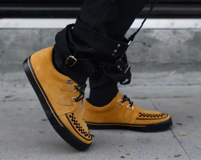 TUK Shoes Sneakers Men Mustard Suede Creeper Sneaker TUK Shoes Sneakers Men Mustard Suede Creeper Sneaker