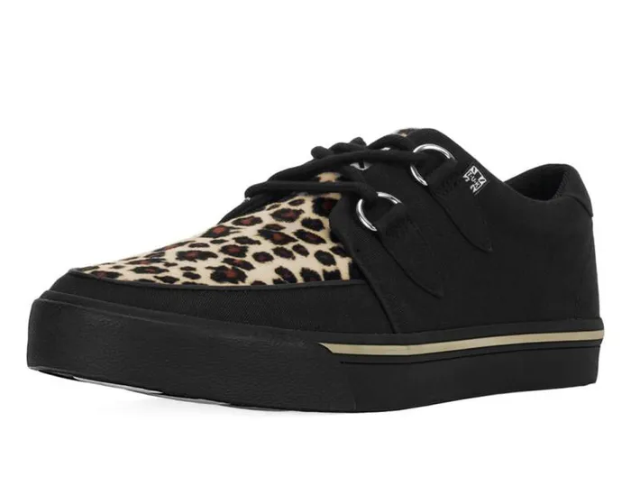 TUK Shoes Vegan Men Black and Leopard Vegan Sneaker