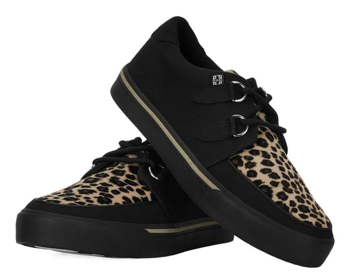 TUK Shoes Vegan Men Black and Leopard Vegan Sneaker
