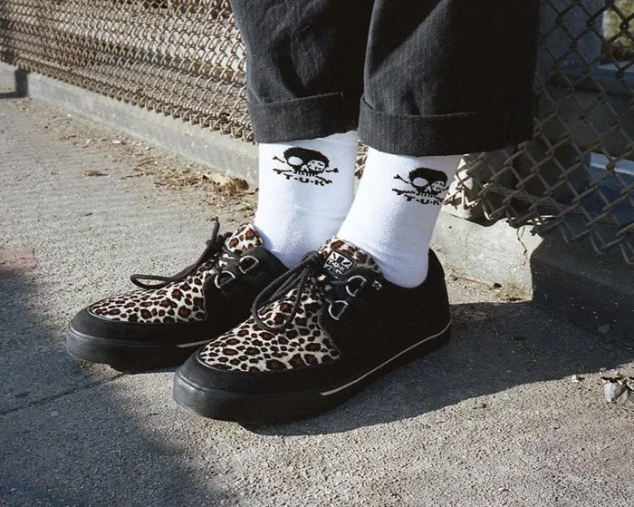 TUK Shoes Vegan Men Black and Leopard Vegan Sneaker
