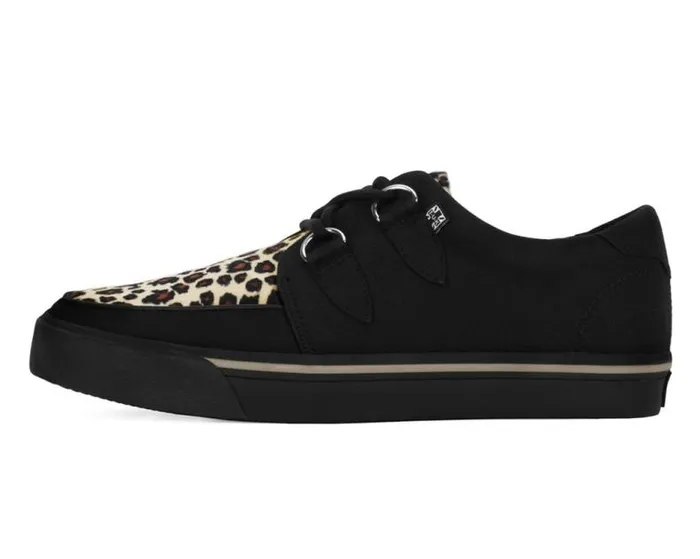 TUK Shoes Vegan Men Black and Leopard Vegan Sneaker