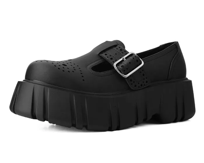 TUK Shoes Vegan Men Black TUKskin TBar Anarchic Airship Brogue