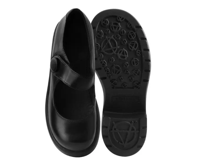 TUK Shoes Vegan Women Black Bubble Anarchic Mary Jane Platform