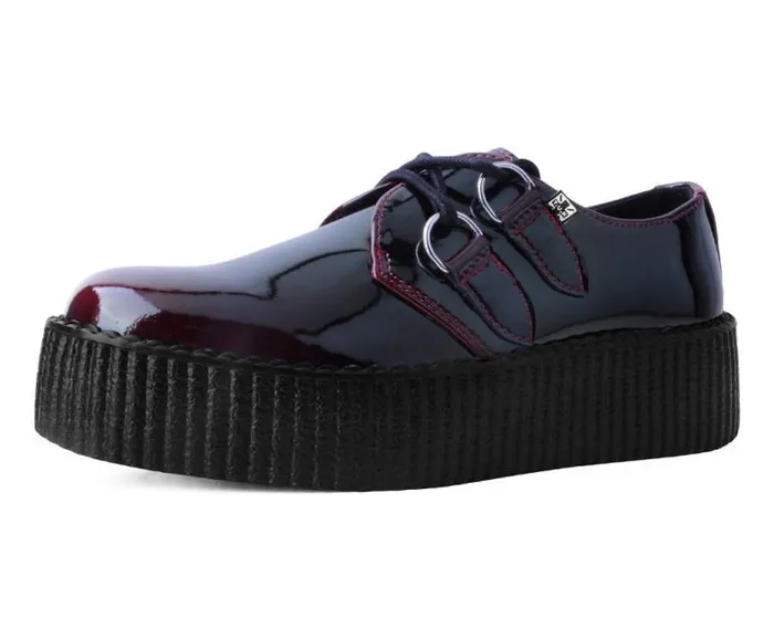 TUK Shoes Vegan Women Burgundy Gradient DRing Mondo Creeper