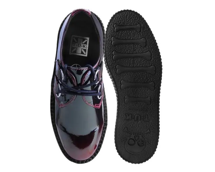 TUK Shoes Vegan Women Burgundy Gradient DRing Mondo Creeper