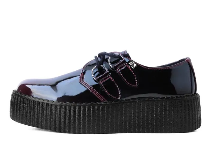 TUK Shoes Vegan Women Burgundy Gradient DRing Mondo Creeper