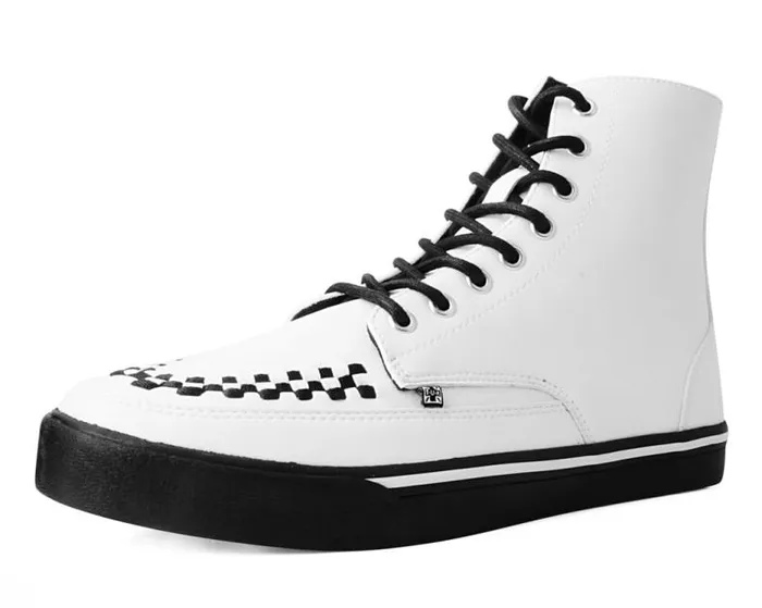 TUK Shoes Vegan Women White TUKskin 8Eye Sneaker Boot