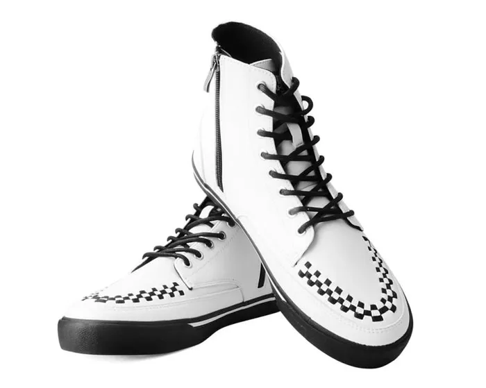 TUK Shoes Vegan Women White TUKskin 8Eye Sneaker Boot TUK Shoes Vegan Women White TUKskin 8Eye Sneaker Boot