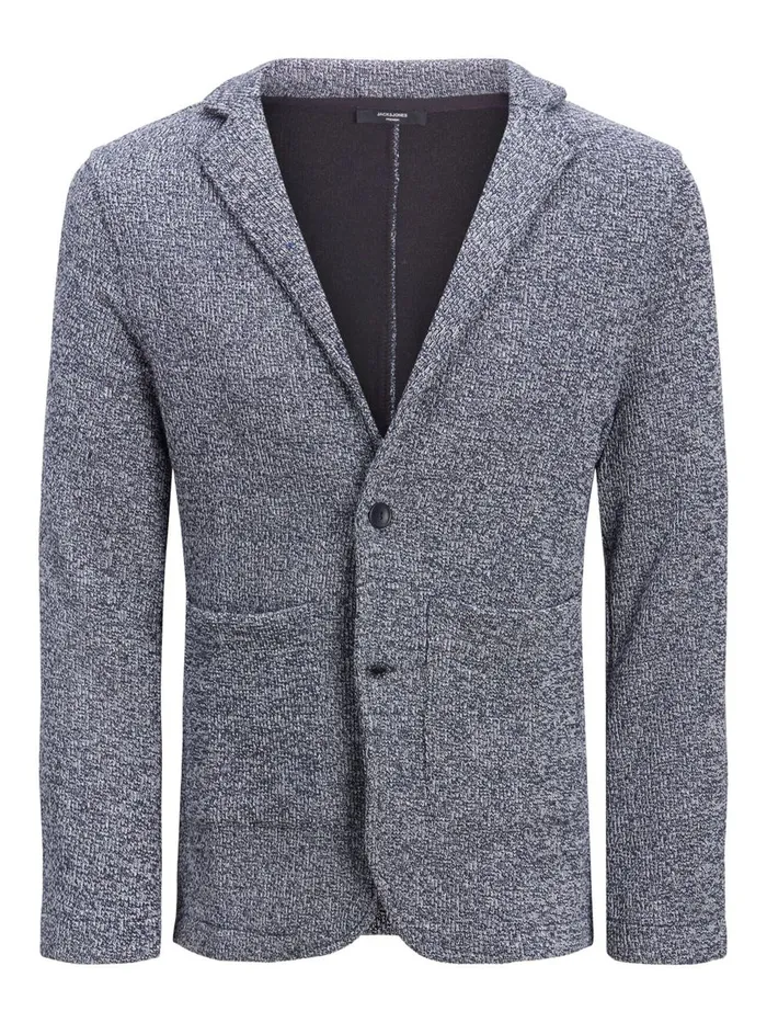 Tailoring JACK and JONES Mens INTERLOCK SWEAT BLAZER Grey New Navy