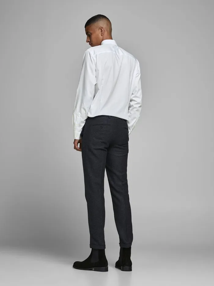 Tailoring JACK and JONES Mens PIN COLLAR SHIRT White White