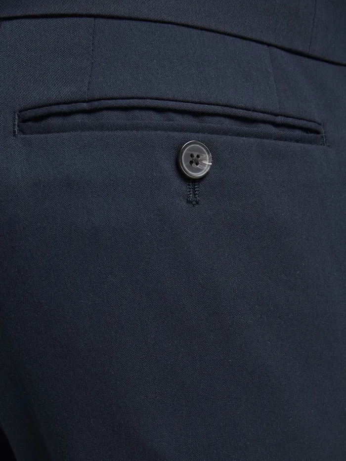 Tailoring JACK and JONES Mens RECYCLED POLYESTER TROUSERS Blue Dark Navy