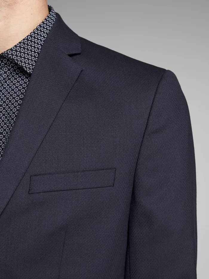Tailoring JACK and JONES Mens WOOL BLEND BLAZER Blue Dark Navy