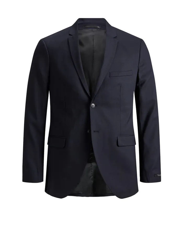 Tailoring JACK and JONES Mens WOOL BLEND BLAZER Blue Dark Navy