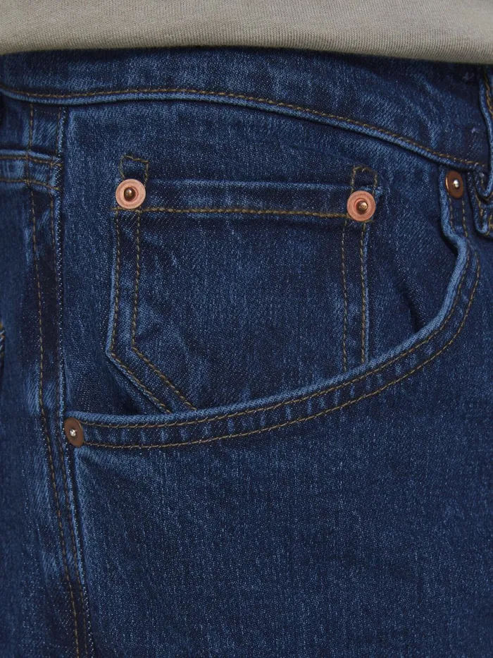 Tapered Jeans JACK and JONES Mens FRANK LEEN CJ 429 TAPERED FIT JEANS Blue Blue Denim