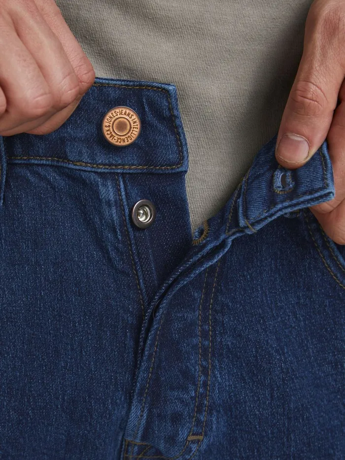 Tapered Jeans JACK and JONES Mens FRANK LEEN CJ 429 TAPERED FIT JEANS Blue Blue Denim