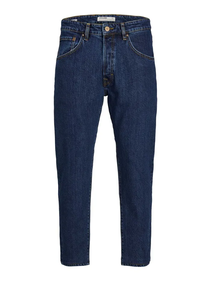 Tapered Jeans JACK and JONES Mens FRANK LEEN CJ 429 TAPERED FIT JEANS Blue Blue Denim