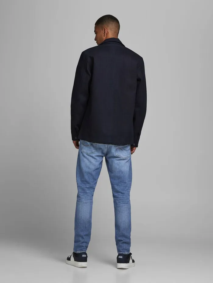 Tapered Jeans JACK and JONES Mens FRED ORIGINAL CJ 308 TAPERED FIT JEANS Blue Blue Denim