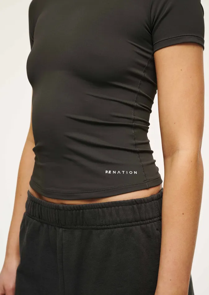Tees Women FOUNDATION SHORT SLEEVE TEE IN ASPHALT PE Nation