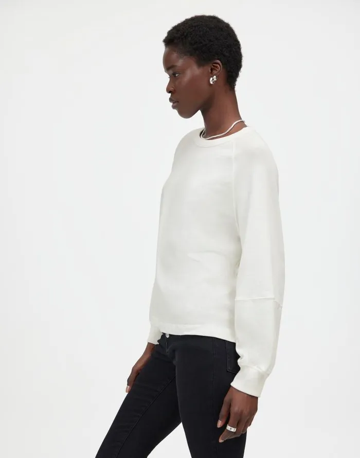 Tees Women Madewell Relaxed LongSleeve Raglan Tee Eyelet White