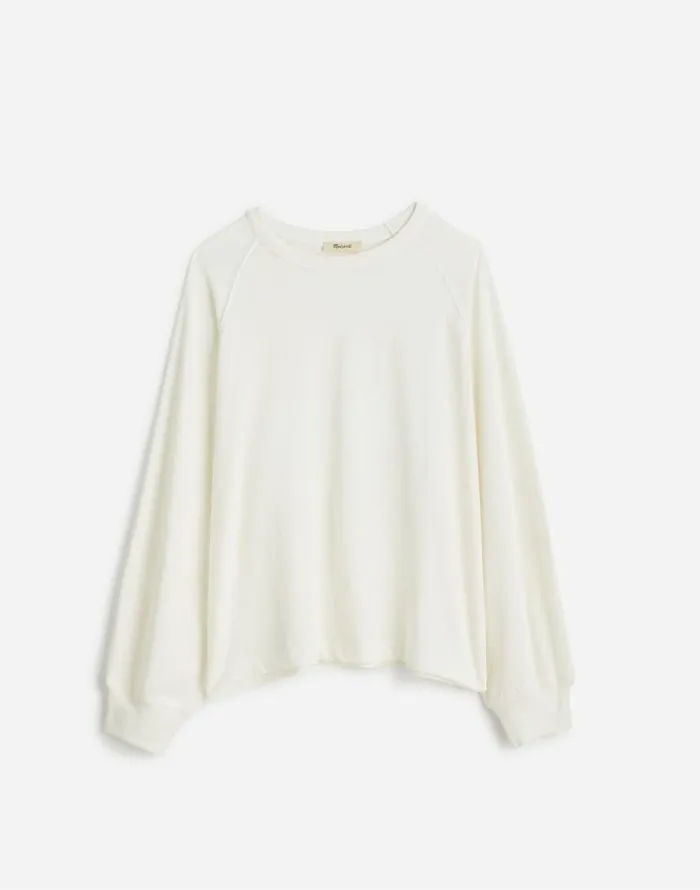 Tees Women Madewell Relaxed LongSleeve Raglan Tee Eyelet White