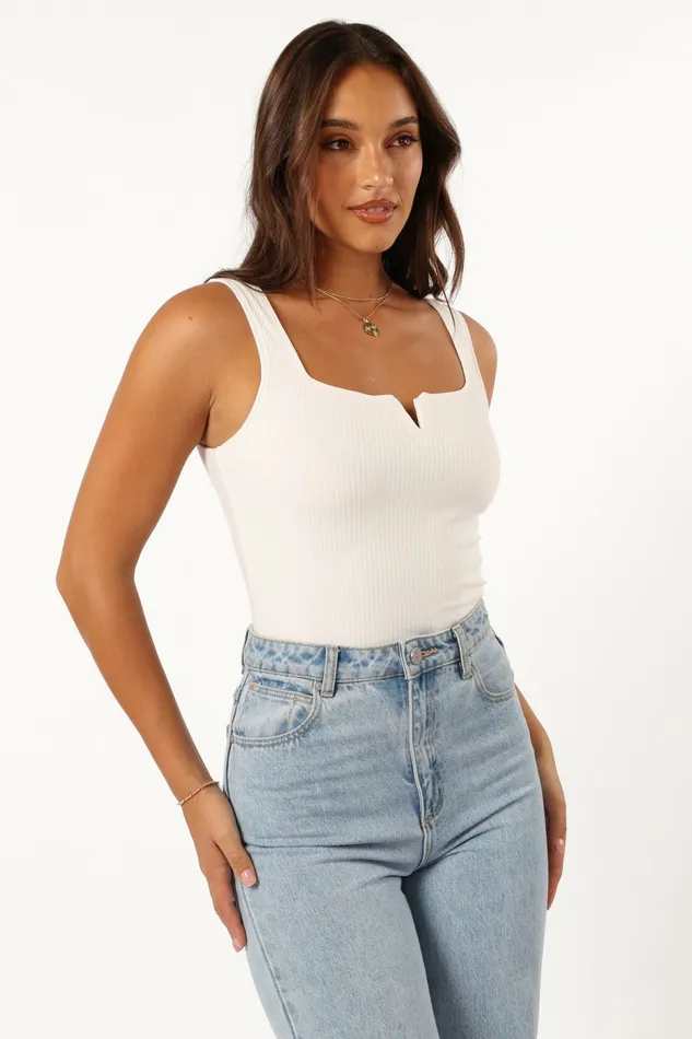 Tees Women Petal and Pup Santina Top White