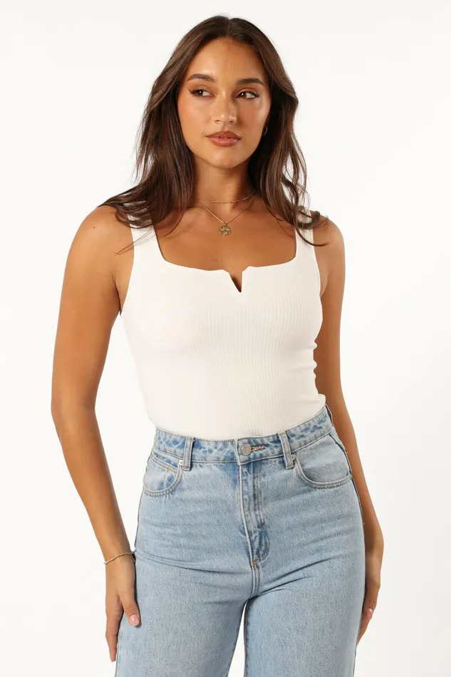 Tees Women Petal and Pup Santina Top White