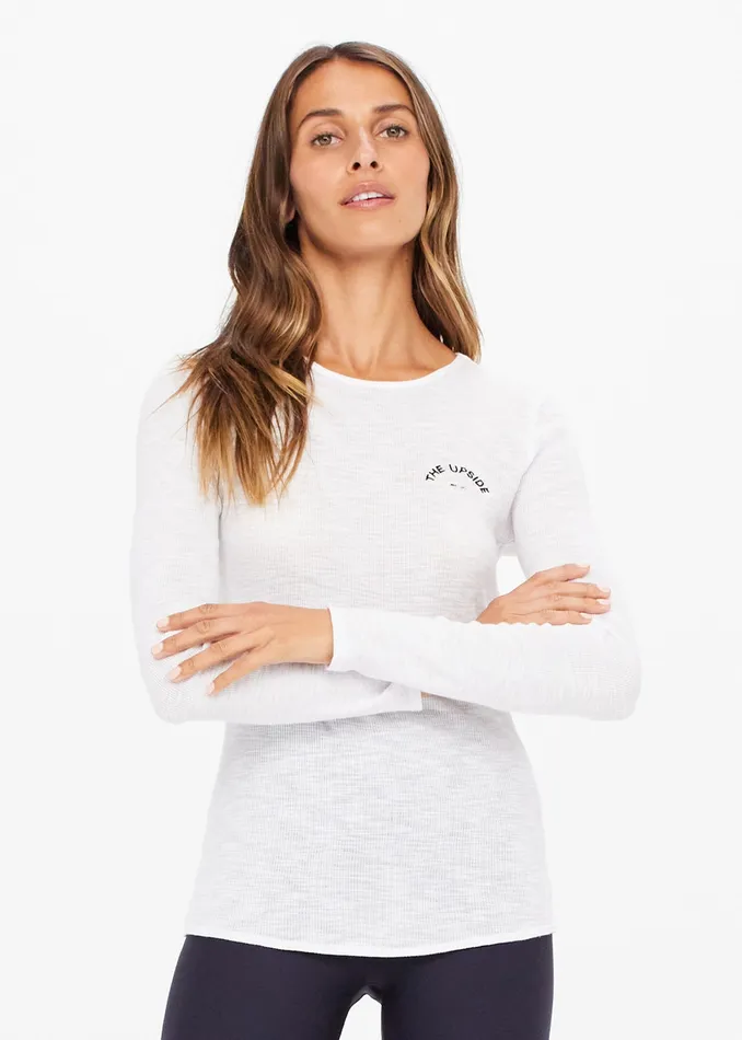 THE UPSIDE Shirts and Tanks Women RIB CHRISSY LONG SLEEVE TOP
