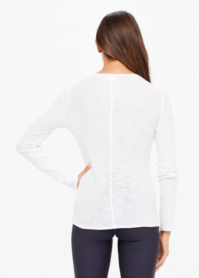 THE UPSIDE Shirts and Tanks Women RIB CHRISSY LONG SLEEVE TOP THE UPSIDE Shirts and Tanks Women RIB CHRISSY LONG SLEEVE TOP
