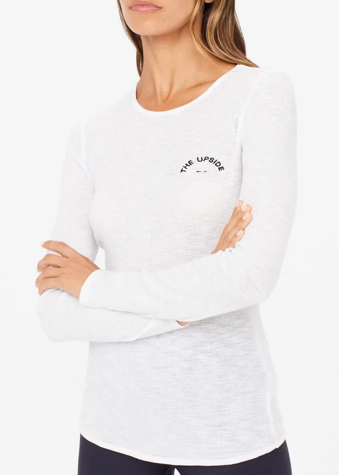 THE UPSIDE Shirts and Tanks Women RIB CHRISSY LONG SLEEVE TOP THE UPSIDE Shirts and Tanks Women RIB CHRISSY LONG SLEEVE TOP