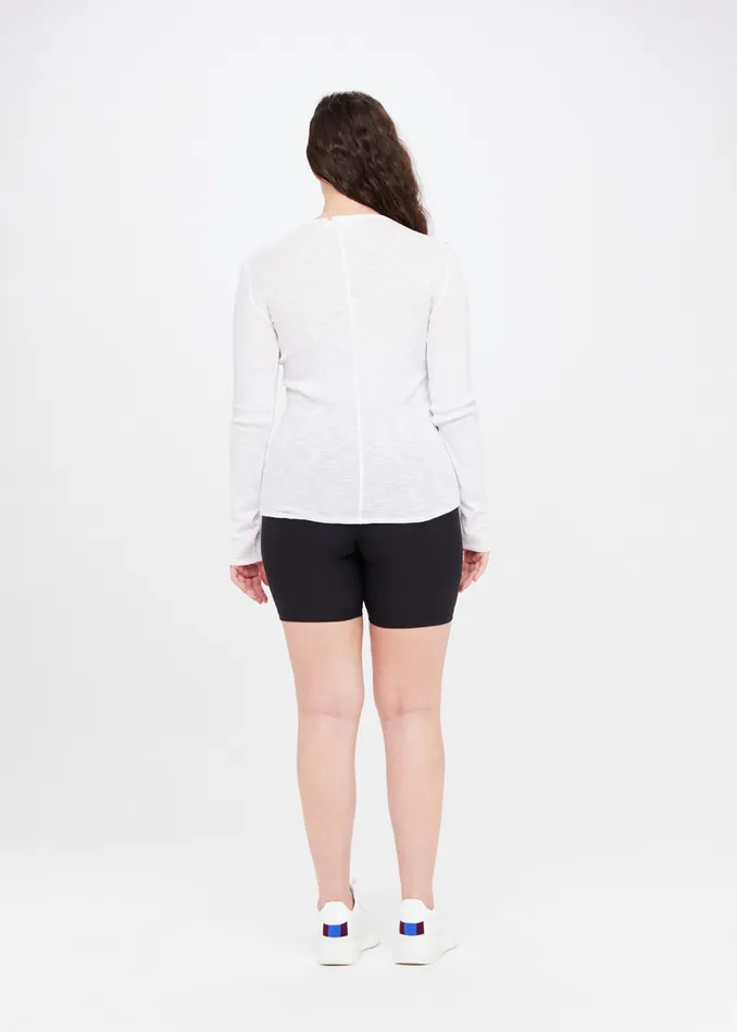 THE UPSIDE Shirts and Tanks Women RIB CHRISSY LONG SLEEVE TOP THE UPSIDE Shirts and Tanks Women RIB CHRISSY LONG SLEEVE TOP