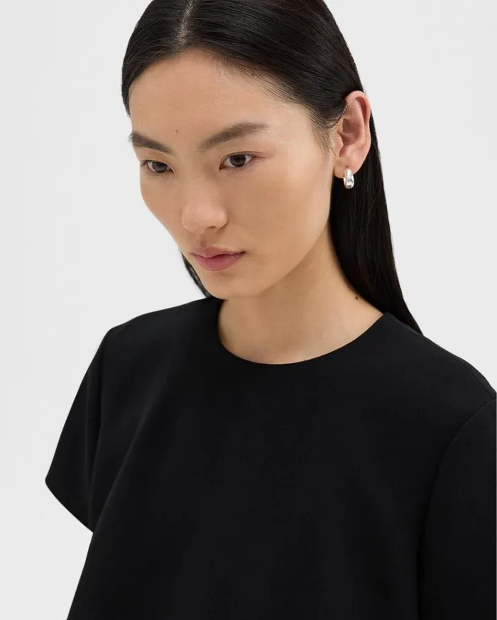 Theory ALine Top In Admiral Crepe Black Women Tops
