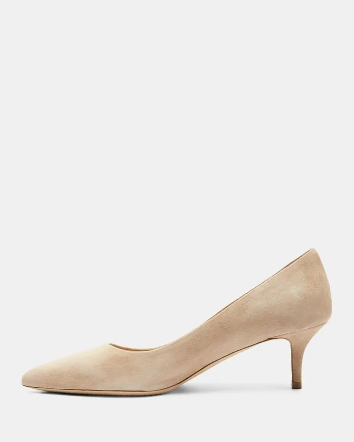 Theory City 55 Pump In Suede Beige Clay Women Shoes
