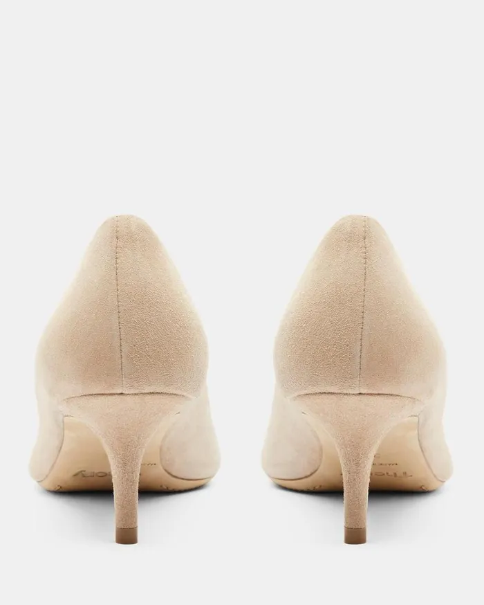 Theory City 55 Pump In Suede Beige Clay Women Shoes