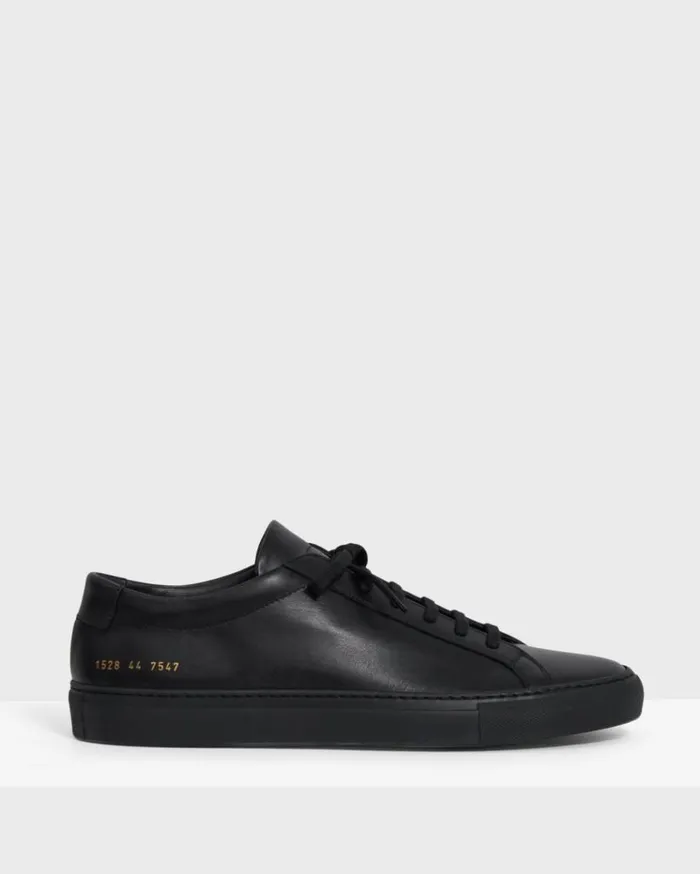 Theory Common Projects Men039s Original Achilles Sneakers Blackblack Sole Men Shoes