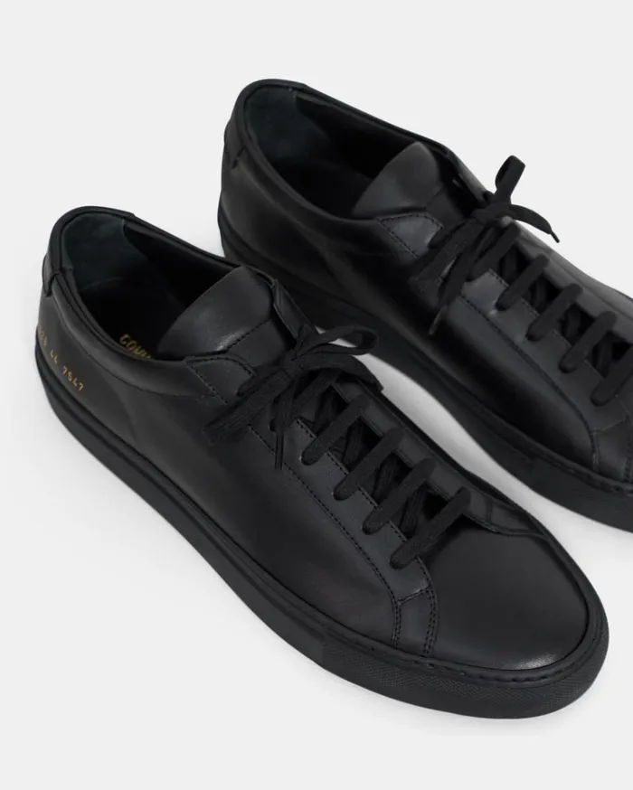 Theory Common Projects Men039s Original Achilles Sneakers Blackblack Sole Men Shoes