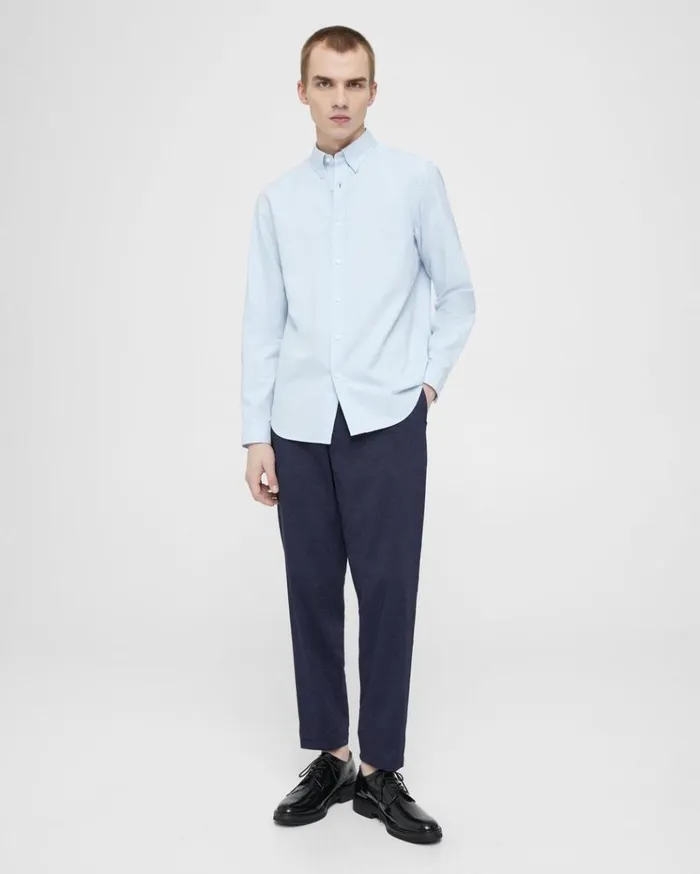 Theory Irving Shirt In Oxford Cotton Olympic Men Shirts Theory Irving Shirt In Oxford Cotton Olympic Men Shirts