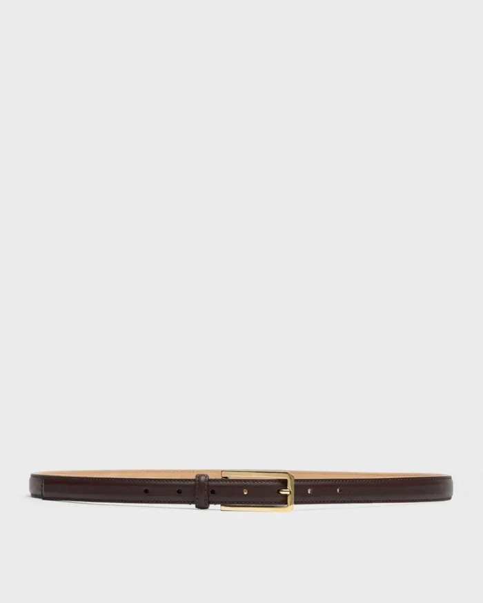 Theory Leather Belt Bordeaux Women Belts