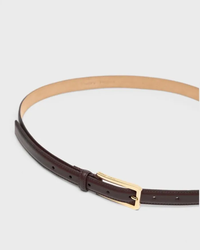 Theory Leather Belt Bordeaux Women Belts