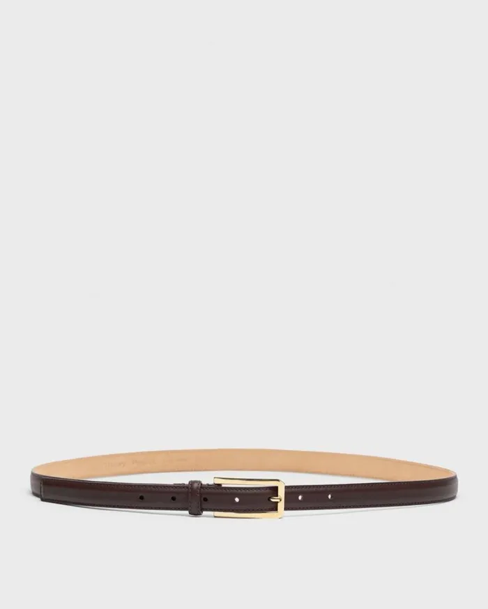 Theory Leather Belt Bordeaux Women Belts