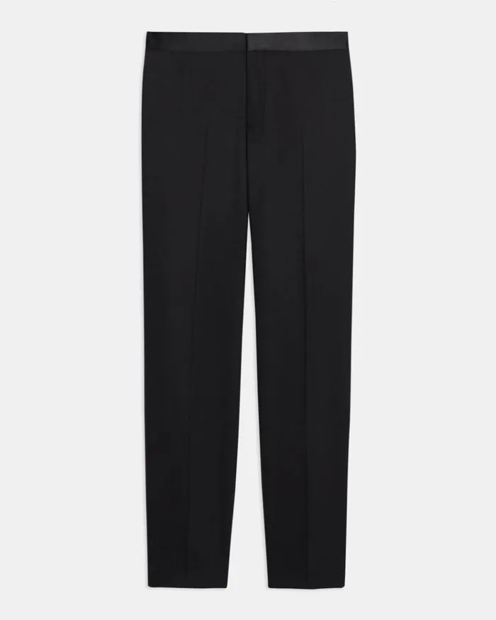 Theory Mayer Tuxedo Pant In Stretch Wool Black Men Suits