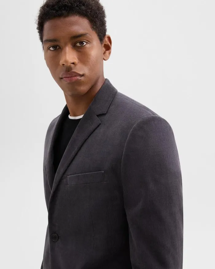 Theory Morton Blazer In Stretch Corduroy Dark Grey Men Blazers Jackets Theory Morton Blazer In Stretch Corduroy Dark Grey Men Blazers Jackets