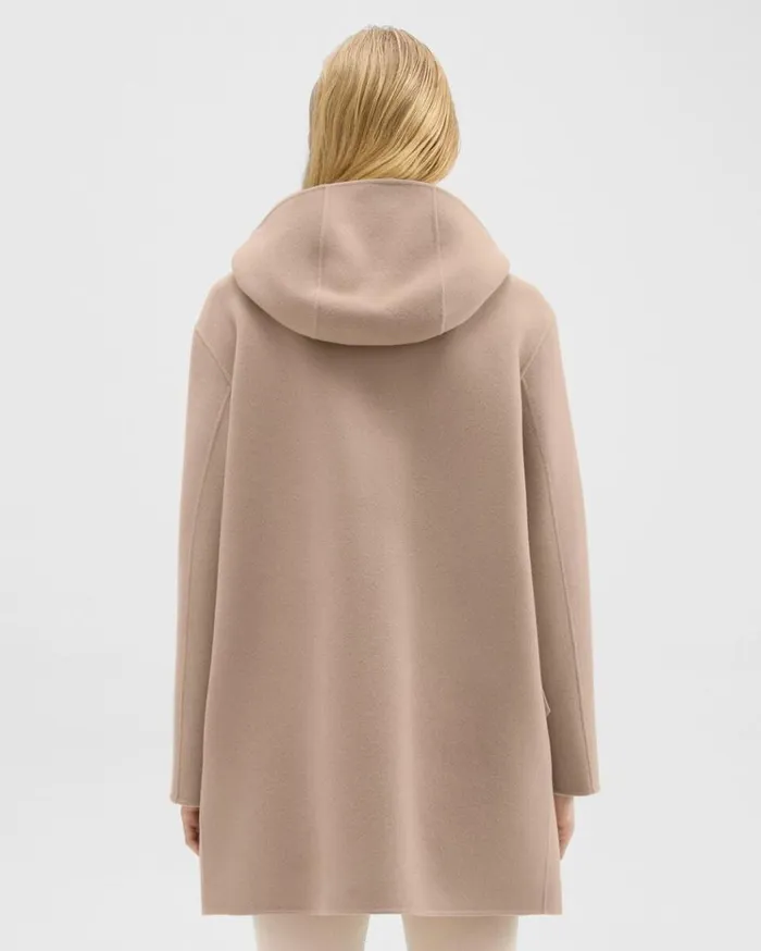 Theory Parka In DoubleFace WoolCashmere Palomino Women Outerwear