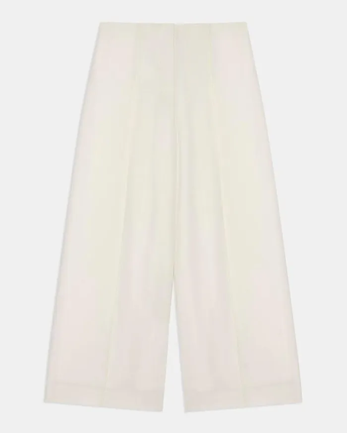 Theory Pleated WideLeg Pant In Admiral Crepe Rice Women Pants