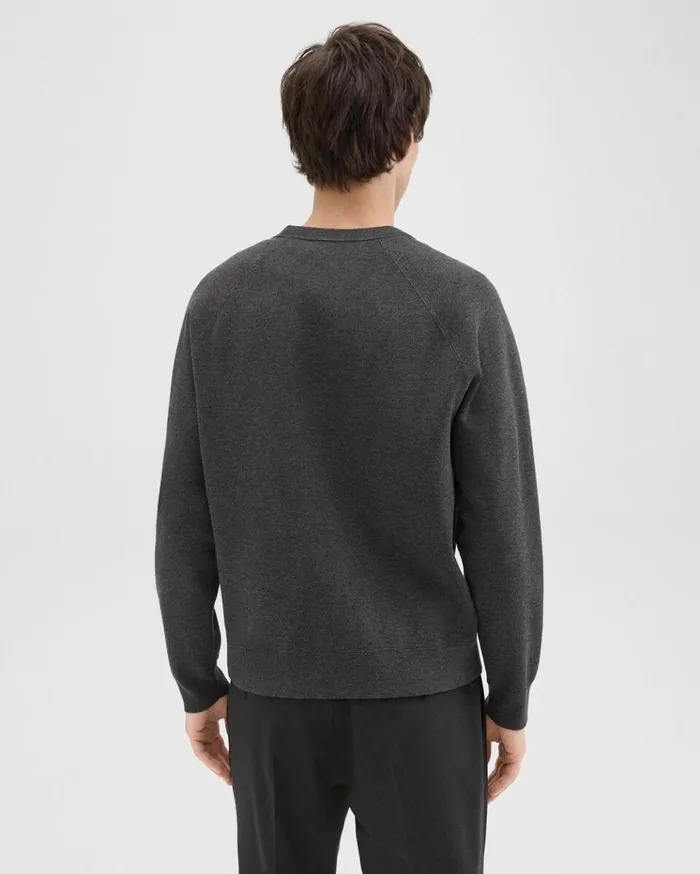 Theory Raglan Sleeve Sweatshirt In Light Bilen Pestle Melange Men Sweatshirts Hoodies