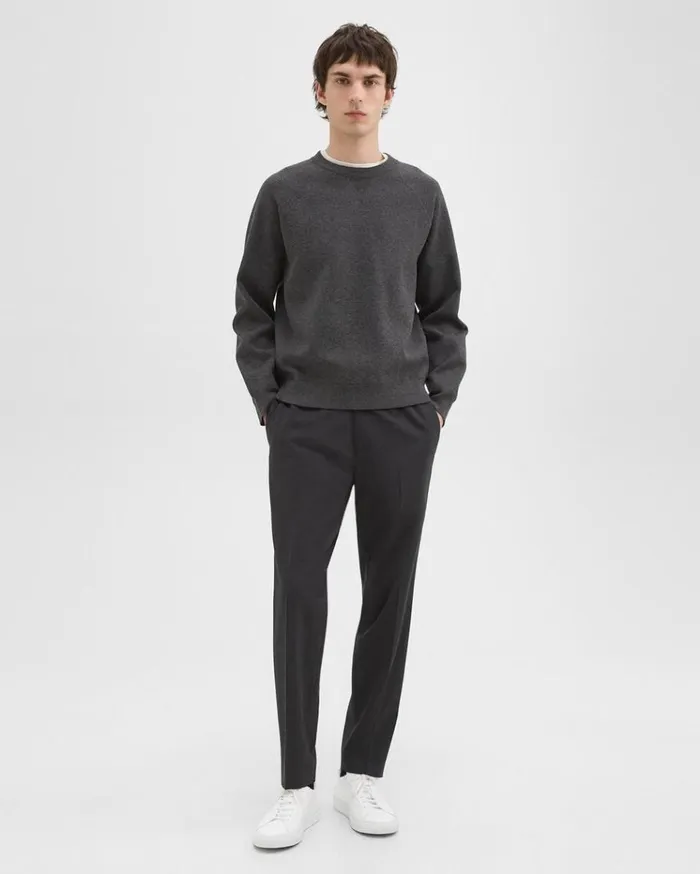 Theory Raglan Sleeve Sweatshirt In Light Bilen Pestle Melange Men Sweatshirts Hoodies