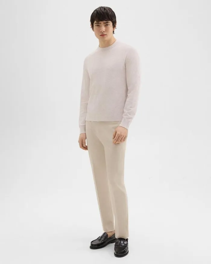 Theory Riland Sweater In Light Bilen Melange Ivory Men Sweaters Cardigans