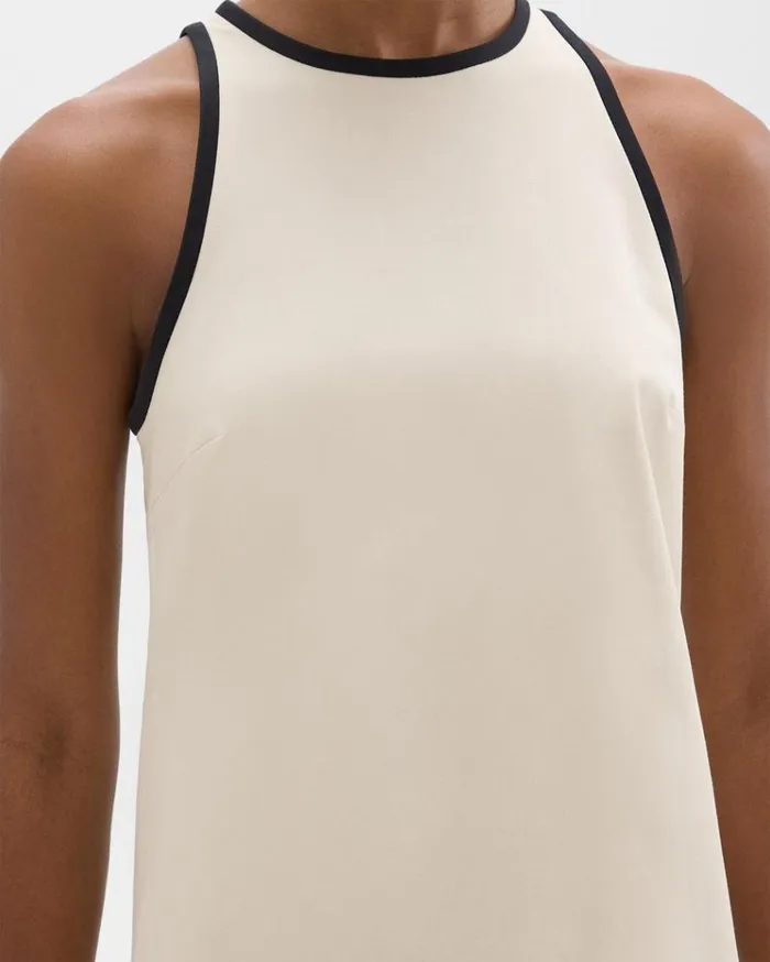 Theory Shift Dress In Organic Cotton Sandblack Women Dresses Theory Shift Dress In Organic Cotton Sandblack Women Dresses