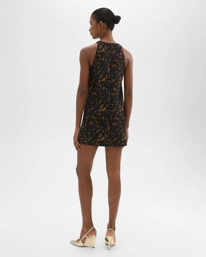 Theory Shift Dress In Tortoiseshell Printed Crepe Dark Brown Multi Women Dresses Theory Shift Dress In Tortoiseshell Printed Crepe Dark Brown Multi Women Dresses